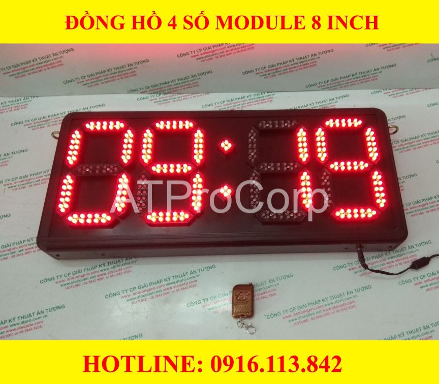 ĐỒNG HỒ NGOÀI TRỜI 4 SỐ MODULE 8INCH 