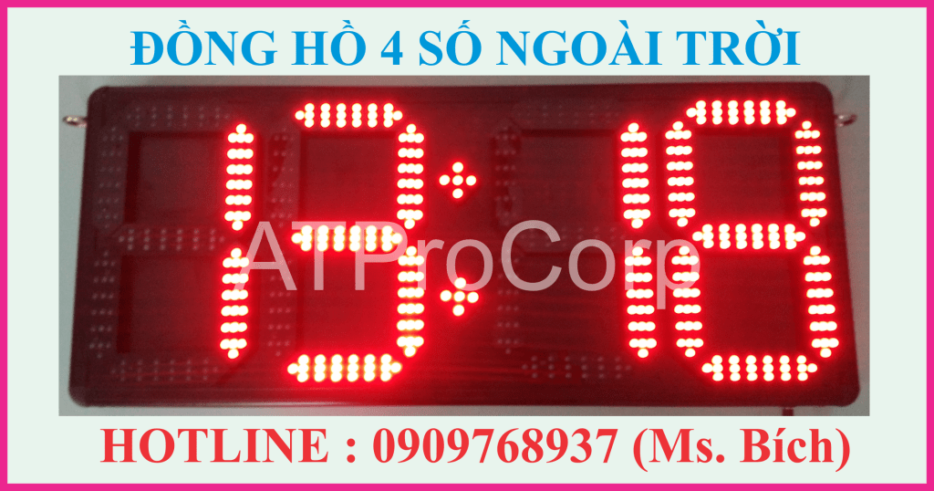 ĐỒNG HỒ 4 SỐ NGOÀI TRỜI