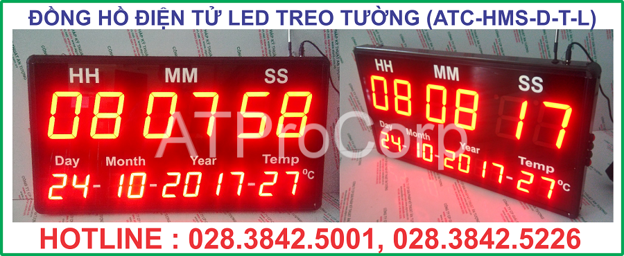 DONG HO DIEN TU LED TREO TƯƠNG - DONG HO LED TREO TUONG TPHCM