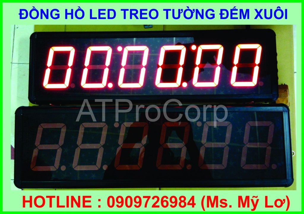 DONG HO LED TREO TUONG DEM XUOI