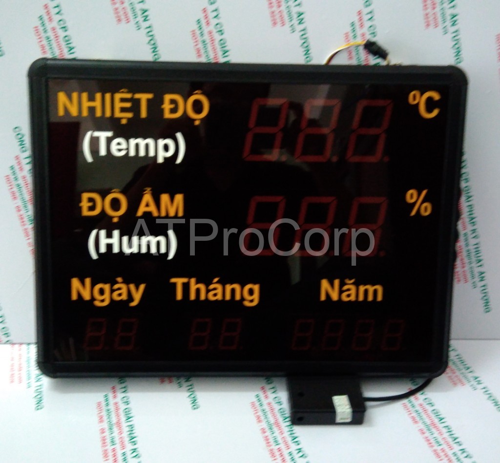 DONG HO LED TREO TUONG - DONG HO DO NHIET DO DO AM NGAY THANG NAM