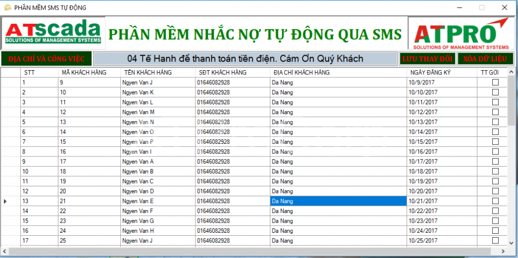 DỊCH VỤ NHẮC NỢ TỰ ĐỘNG QUA SMS - HỆ THỐNG NHẮC NỢ THANH TOÁN