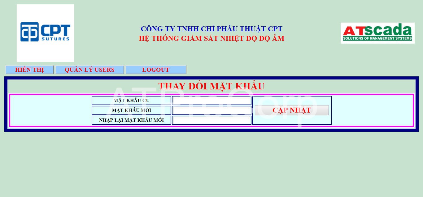 Thay đổi mật khẩu