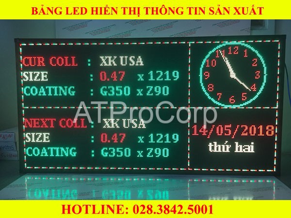 BẢNG LED HIỂN THỊ THÔNG TIN SẢN XUẤT – HOA SEN NGHỆ AN