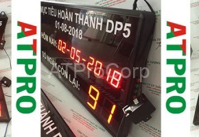 banner đồng hồ điện tử hiển thị thông tin dự án