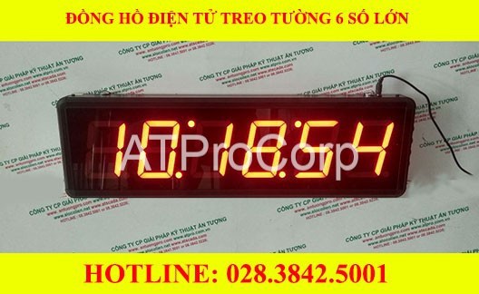 ĐỒNG HỒ ĐIỆN TỬ TREO TƯỜNG 6 SỐ LỚN