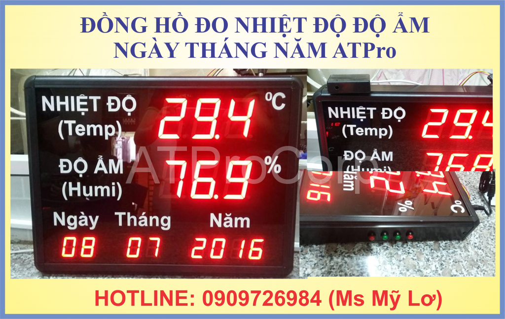 ĐỒNG HỒ NHIỆT ĐỘ ĐỘ ẨM NGÀY THÁNG NĂM