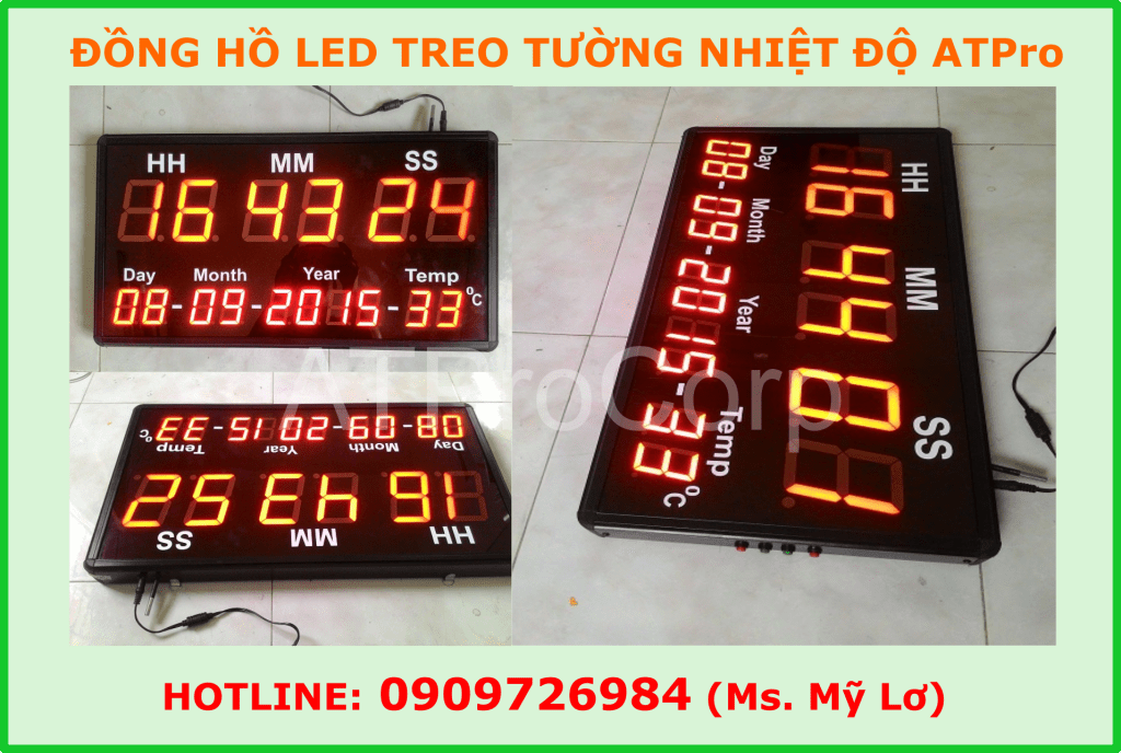 dong ho led treo tuong nhiet do