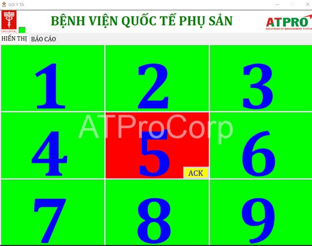 Phần mềm hiển thị lúc nhấp nháy có được yêu cầu bởi giường bệnh số 5