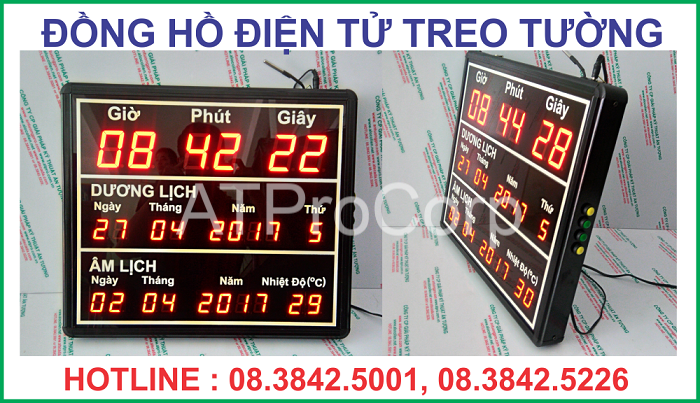 ĐỒNG HỒ ĐIỆN TỬ TREO TƯỜNG - ĐỒNG HỒ LED TREO TƯỜNG