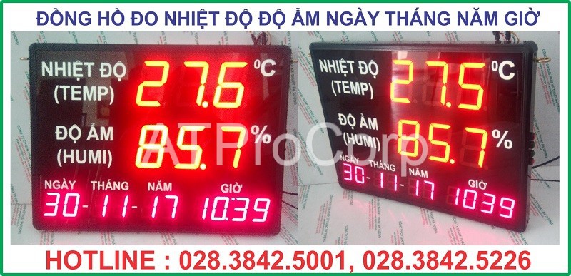 ĐỒNG HỒ ĐO NHIỆT ĐỘ ĐỘ ẨM - ĐỒNG HỒ ĐIỆN TỬ TREO TƯỜNG